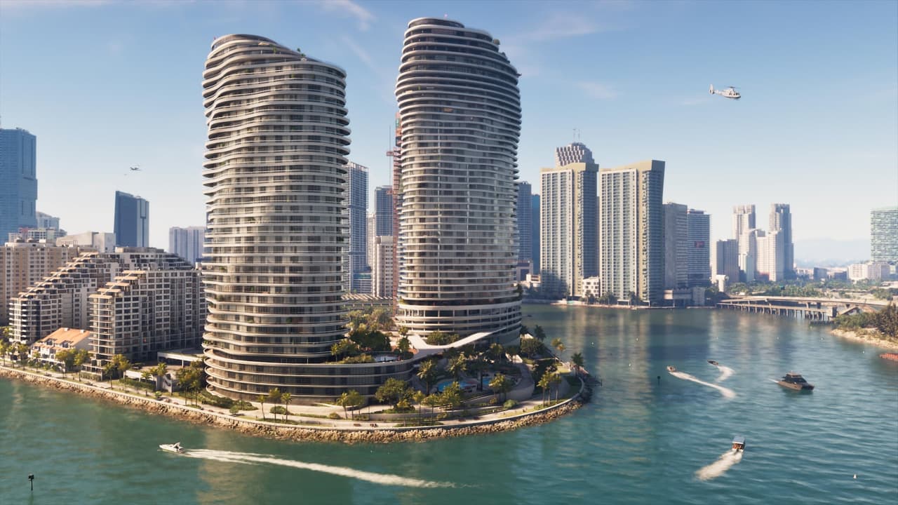 Rascacielos de Vice City junto a la bahía